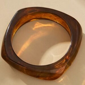 Square Resin Bangle Bracelet